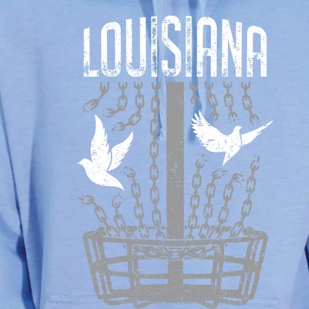 Louisiana Disc Golf Player Breaking Chains Birdie Cool Gift Unisex Surf Hoodie