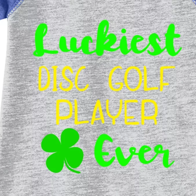 Luckiest Disc Golf Player Ever St Patrick's Day Irish Gift Infant Baby Jersey Bodysuit