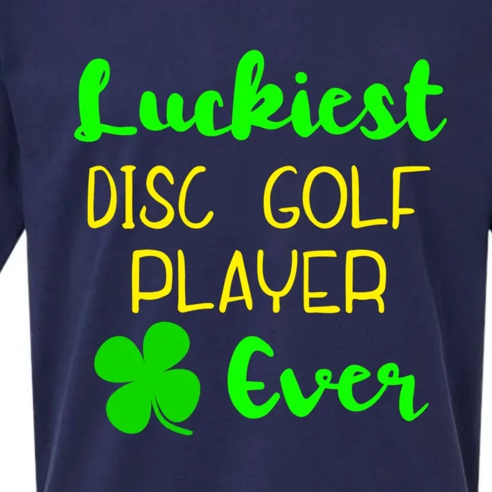 Luckiest Disc Golf Player Ever St Patrick's Day Irish Gift Sueded Cloud Jersey T-Shirt