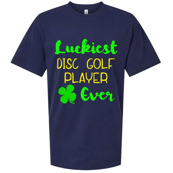 Luckiest Disc Golf Player Ever St Patrick's Day Irish Gift Sueded Cloud Jersey T-Shirt