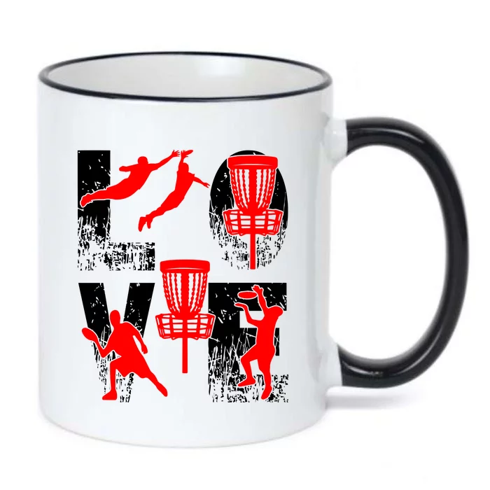 Love Disk Golf Vintage Fun Golfing Black Color Changing Mug