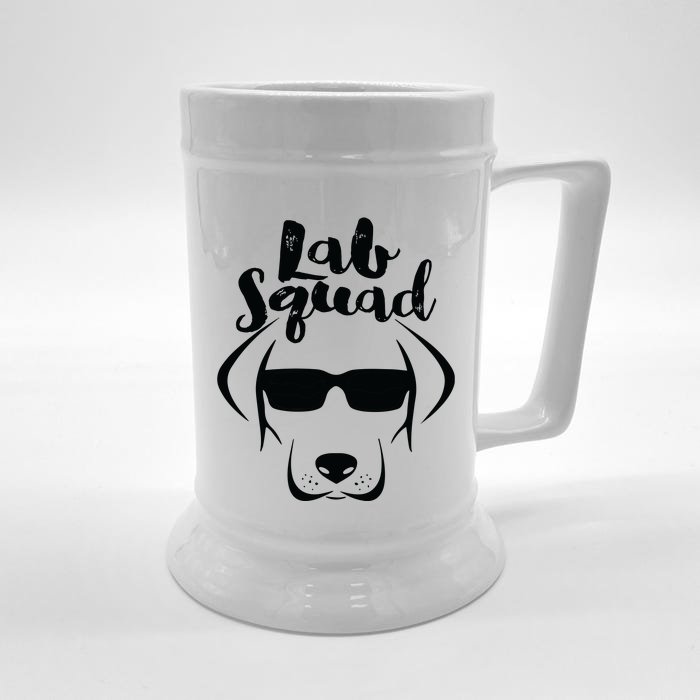 LABRADOR DOG GIFT Black Lab Yellow Lab Squad Love Design Front & Back Beer Stein