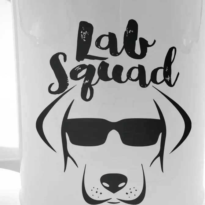 LABRADOR DOG GIFT Black Lab Yellow Lab Squad Love Design Front & Back Beer Stein