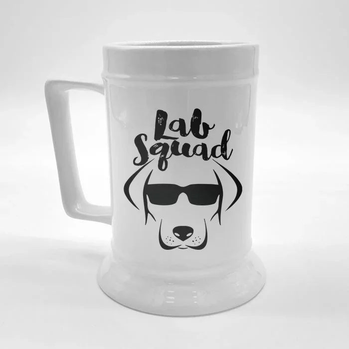 LABRADOR DOG GIFT Black Lab Yellow Lab Squad Love Design Front & Back Beer Stein