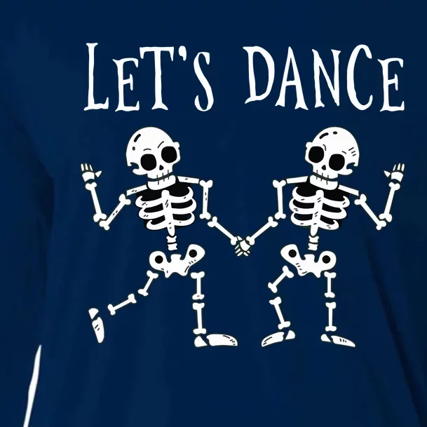 LetS Dance Halloween Skeleton Dancing Gift Cooling Performance Long Sleeve Crew