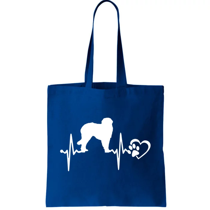 Leonberger Dog Heartbeat Paw Love Funny Puppy Lover Funny Gift Tote Bag