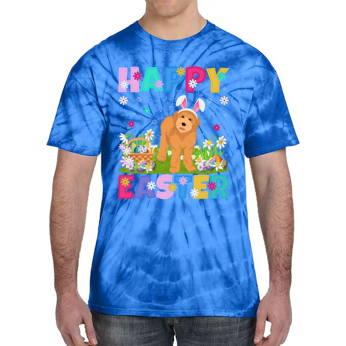 Labradoodle Dog Happy Easter Bunny Labradoodle Easter Sunday Funny Gift Tie-Dye T-Shirt