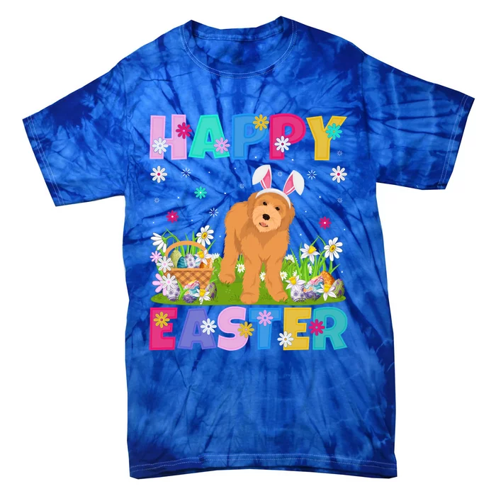 Labradoodle Dog Happy Easter Bunny Labradoodle Easter Sunday Funny Gift Tie-Dye T-Shirt