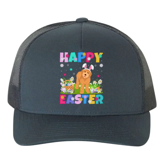 Labradoodle Dog Happy Easter Bunny Labradoodle Easter Sunday Funny Gift Yupoong Adult 5-Panel Trucker Hat