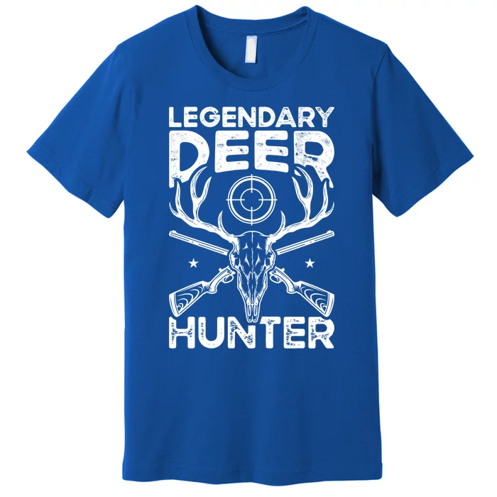 Legendary Deer Hunter Dad Buck Funny Deer Hunting Gift Premium T-Shirt