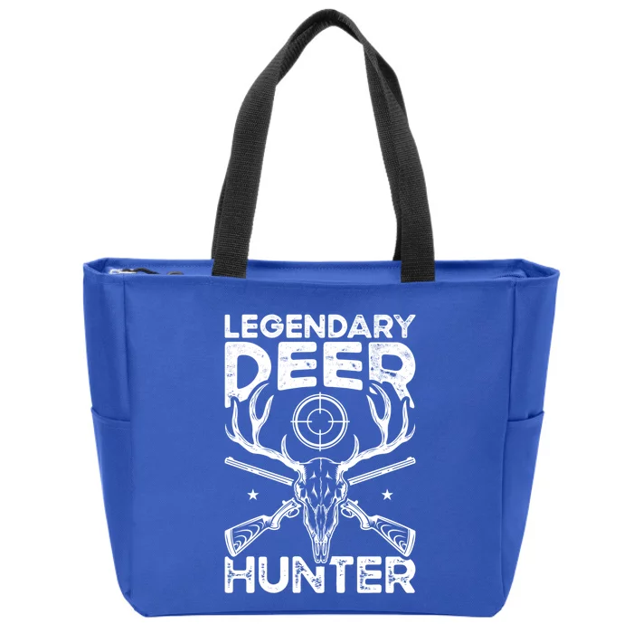 Legendary Deer Hunter Dad Buck Funny Deer Hunting Gift Zip Tote Bag