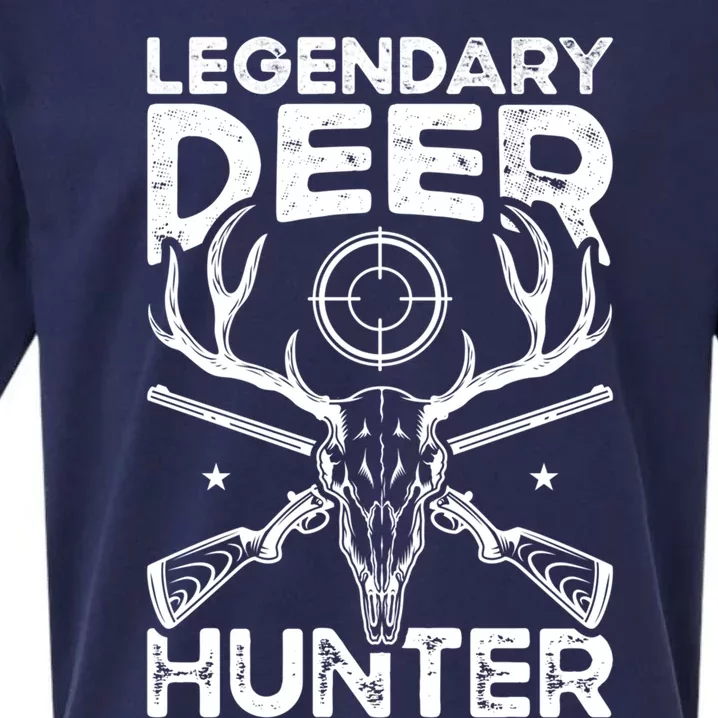 Legendary Deer Hunter Dad Buck Funny Deer Hunting Gift Sueded Cloud Jersey T-Shirt