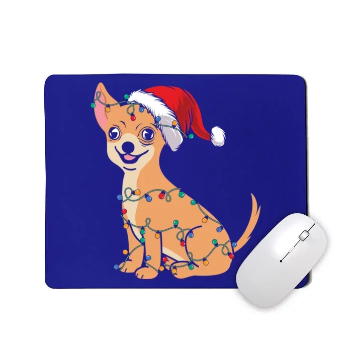 Lovely Dog Holder Lover Santa Christmas Light Chihuahua Gift Mousepad