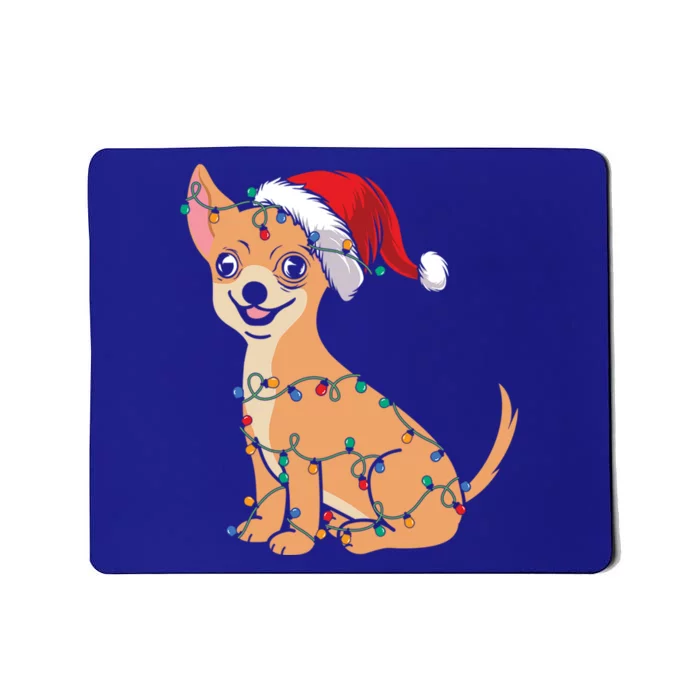 Lovely Dog Holder Lover Santa Christmas Light Chihuahua Gift Mousepad