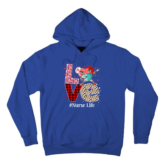 Love Dabbing Heart Nurse Life Valentines Day Nursing Great Gift Tall Hoodie