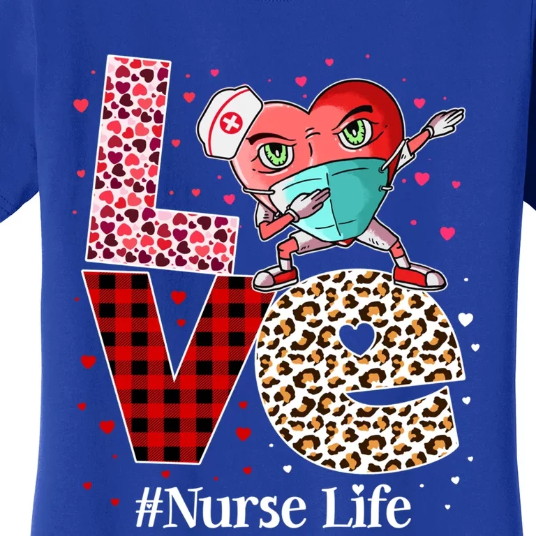 Love Dabbing Heart Nurse Life Valentines Day Nursing Great Gift Women's T-Shirt