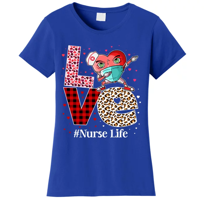 Love Dabbing Heart Nurse Life Valentines Day Nursing Great Gift Women's T-Shirt