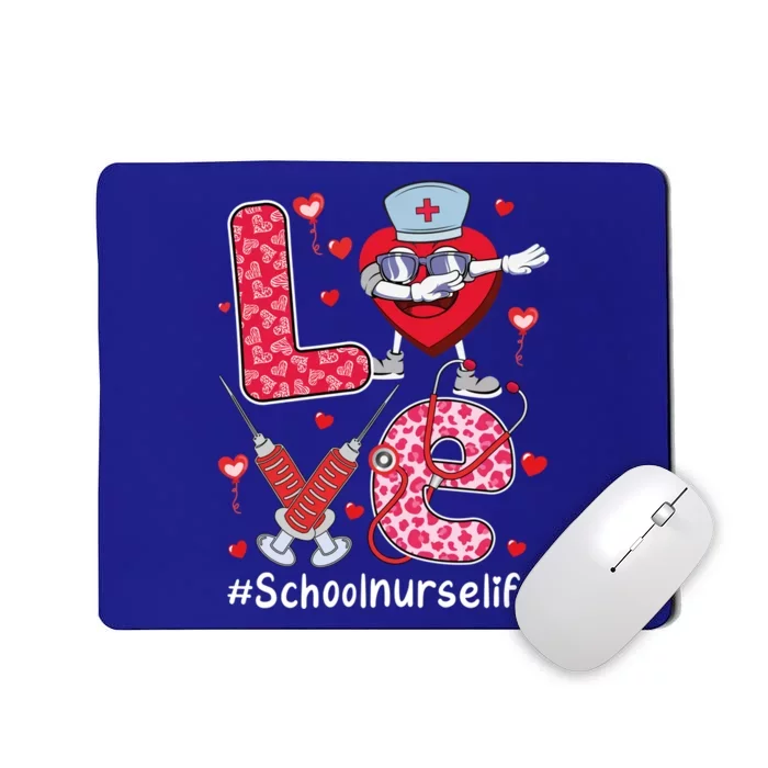 Love Dabbing Heart School Nurse Valentines Day Hearts Cute Gift Mousepad