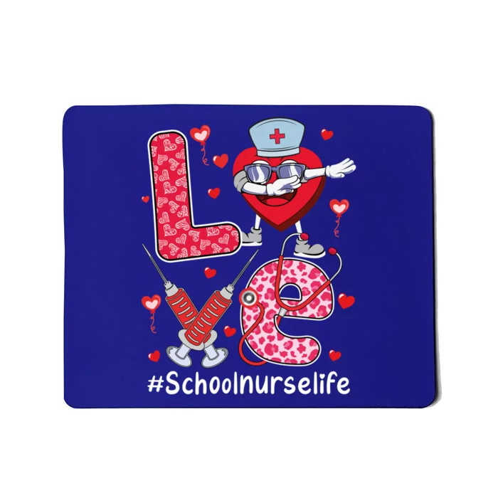 Love Dabbing Heart School Nurse Valentines Day Hearts Cute Gift Mousepad