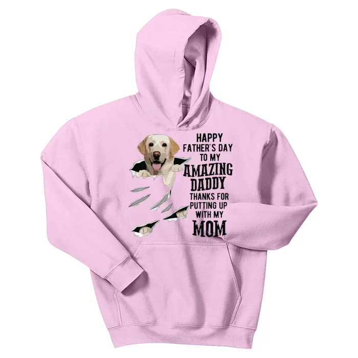 Labrador Dad Happy Fathers Day To My Amazing Daddy Dog Kids Hoodie