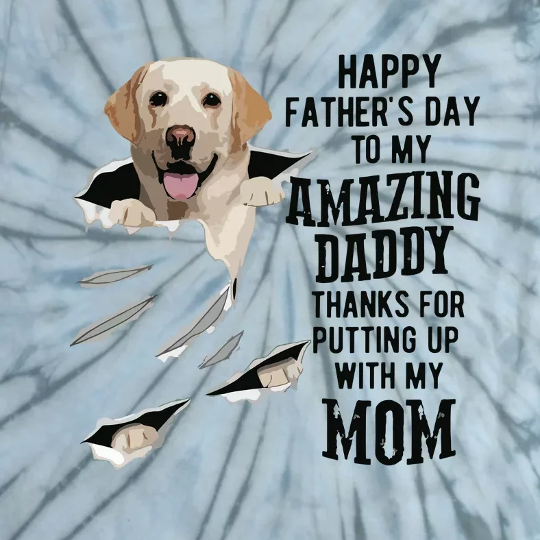 Labrador Dad Happy Fathers Day To My Amazing Daddy Dog Tie-Dye T-Shirt