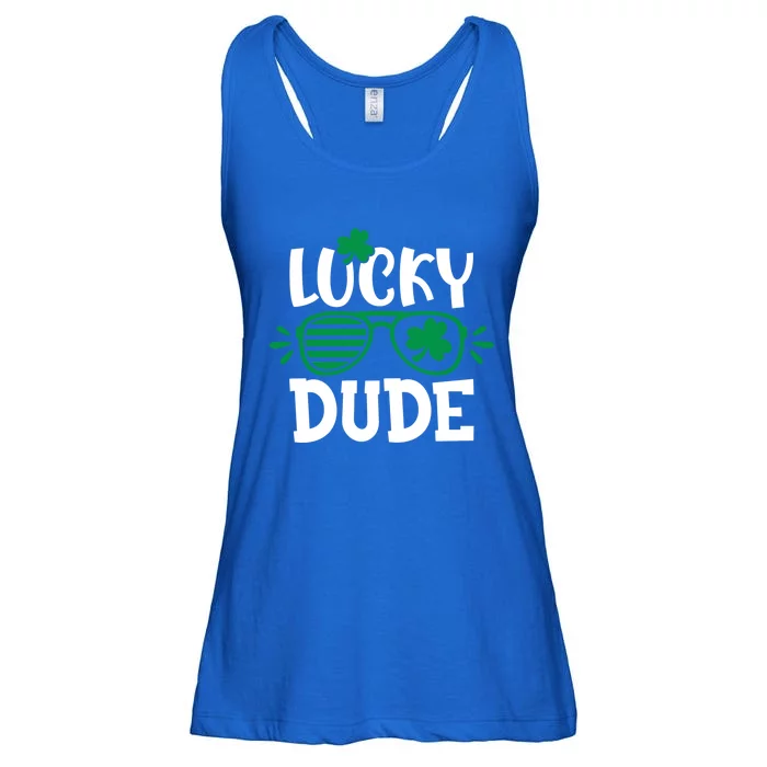 Lucky Dude Happy St Patrick's Day Shamrock Irish Funny Gift Ladies Essential Flowy Tank