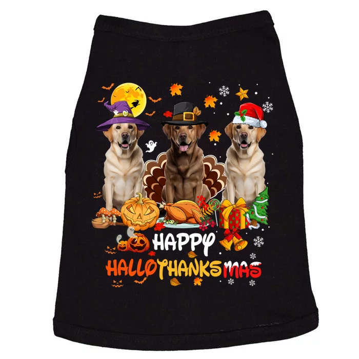 Labrador Dog Happy Halloween Thanksgiving Merry Christmas Long Sleeve Doggie Tank