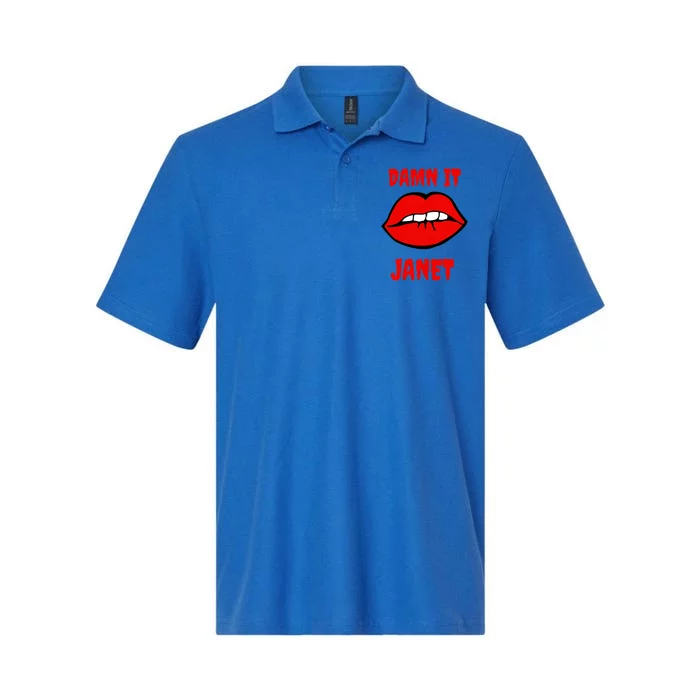 Lips Damn It Janet Song From Rocky Horror Picture Show Softstyle Adult Sport Polo