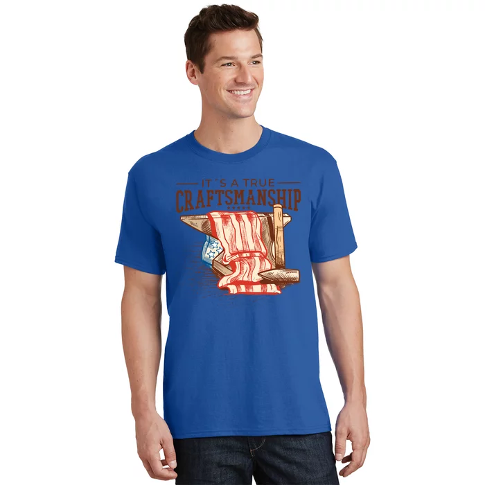 Labor Day Its A True Craftship Patriotic American Flag Great Gift T-Shirt