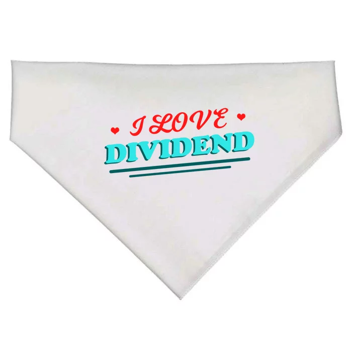 Love Dividends Investor Financial Freedom Stock Market Gift Funny Gift USA-Made Doggie Bandana