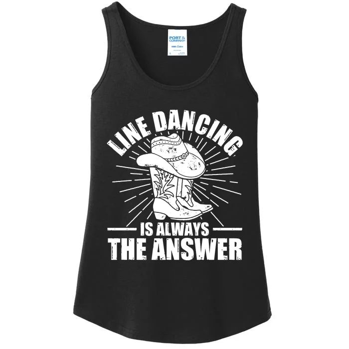 Line Dancing Is Always The Answer Ladies Essential Tank