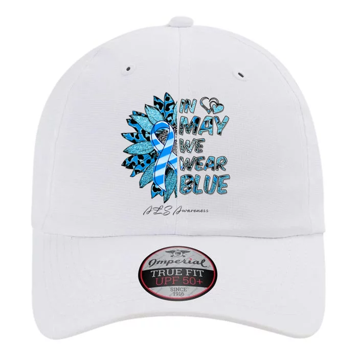 Leopard Daisy In May We Wear Blue ALS Awareness The Original Performance Cap