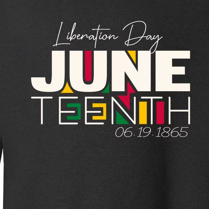 Liberation Day Juneteenth Commemorative Graphic Toddler Sweatshirt