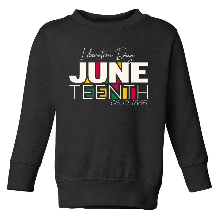 Liberation Day Juneteenth Commemorative Graphic Toddler Sweatshirt