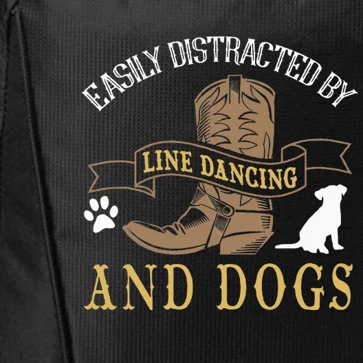 Line Dance Joke Dog Lover Line Dancing Line Dancer City Backpack