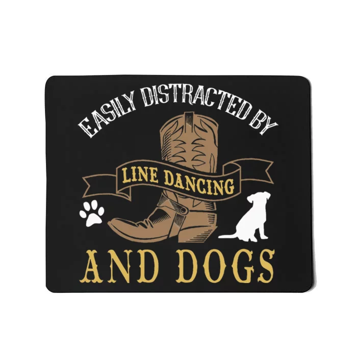 Line Dance Joke Dog Lover Line Dancing Line Dancer Mousepad