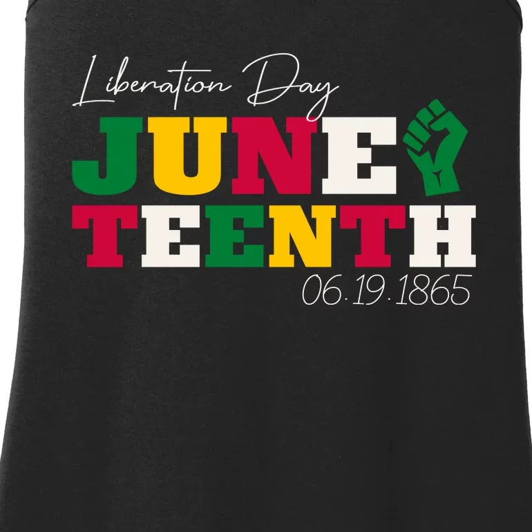 Liberation Day Juneteenth Commemoration Ladies Essential Tank