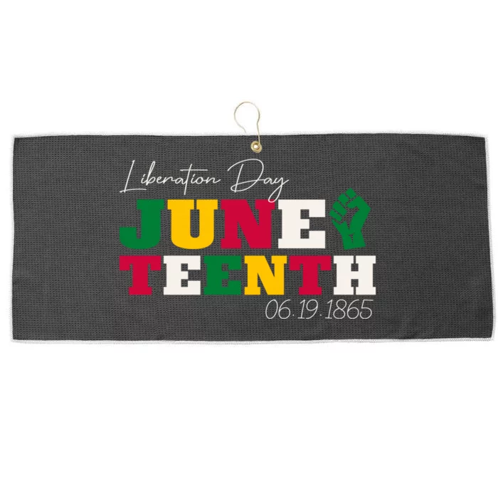 Liberation Day Juneteenth Commemoration Large Microfiber Waffle Golf Towel