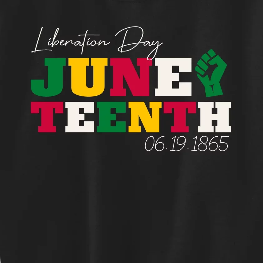 Liberation Day Juneteenth Commemoration Kids Sweatshirt