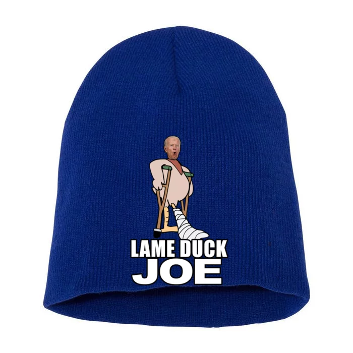 Lame Duck Joe Biden Funny Short Acrylic Beanie