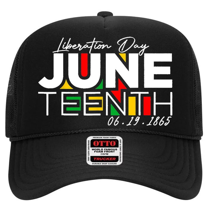 Liberation Day Juneteenth 6 19 1985 High Crown Mesh Trucker Hat