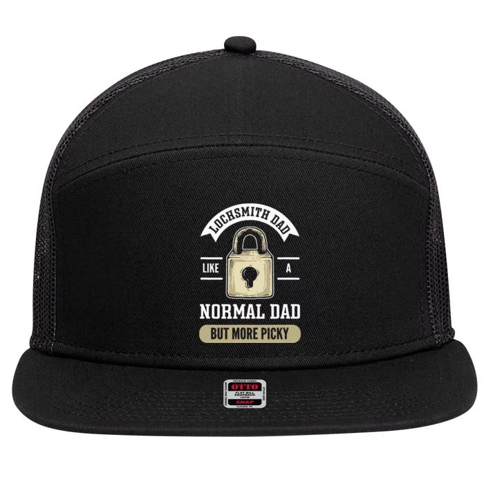 Locksmith Dad. Lock Picking. Locksmith 7 Panel Mesh Trucker Snapback Hat