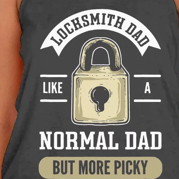 Locksmith Dad. Lock Picking. Locksmith Women's Knotted Racerback Tank