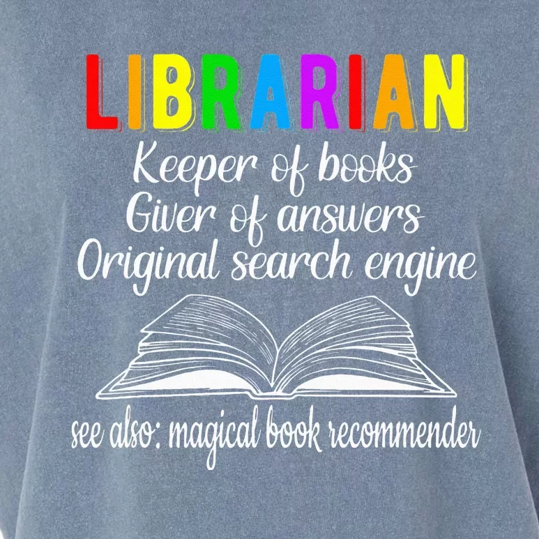 Librarian Definition Library Worker Day Garment-Dyed Women's Muscle Tee