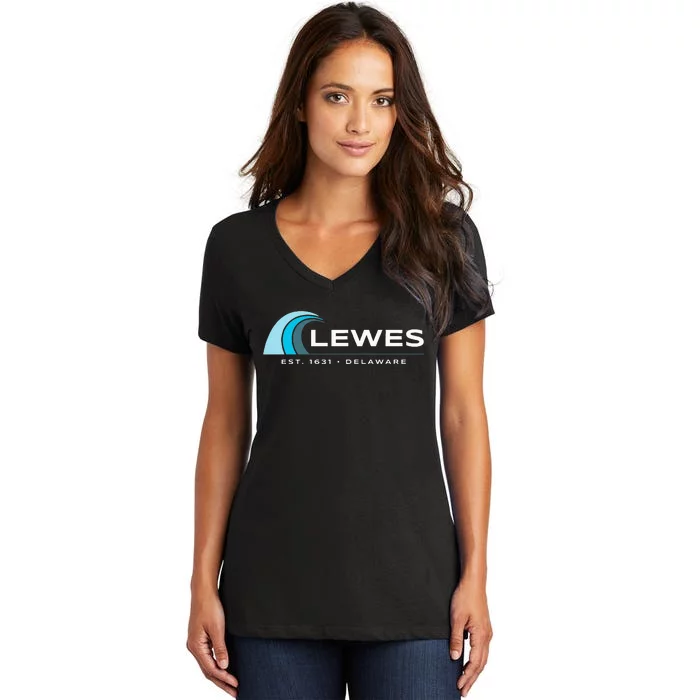 Lewes Delaware Women's V-Neck T-Shirt