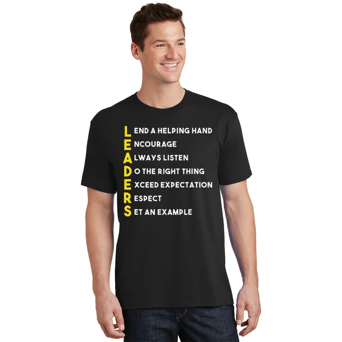 Leader Definition Leadership Office Teamwork Influencer Boss T-Shirt