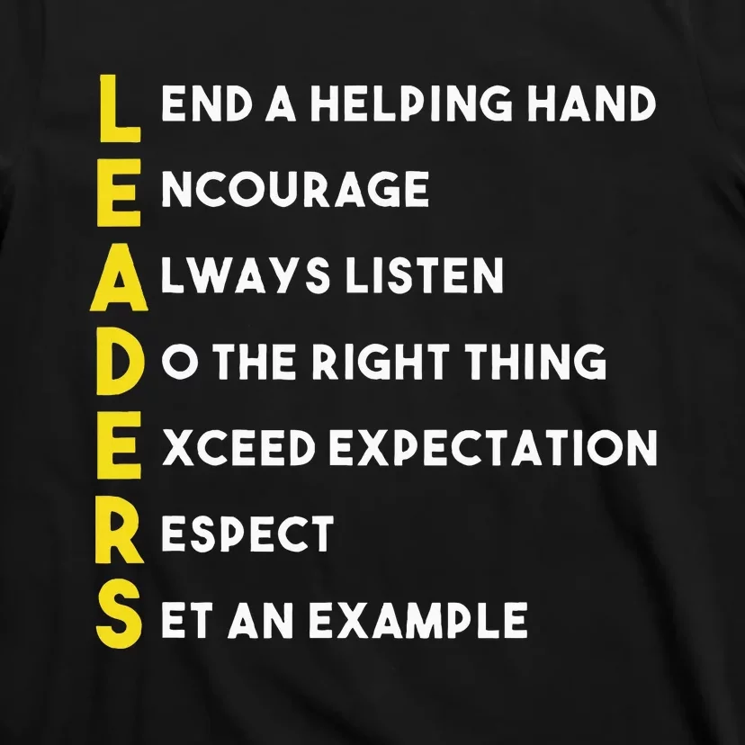 Leader Definition Leadership Office Teamwork Influencer Boss T-Shirt