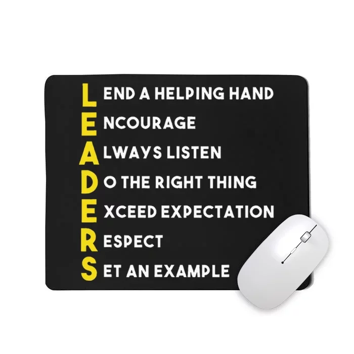 Leader Definition Leadership Office Teamwork Influencer Boss Mousepad