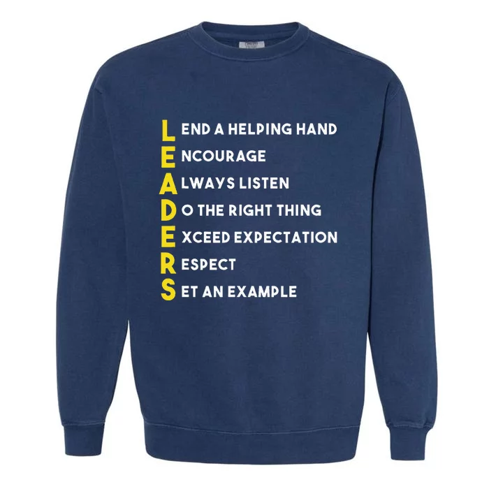 Leader Definition Leadership Office Teamwork Influencer Boss Garment-Dyed Sweatshirt