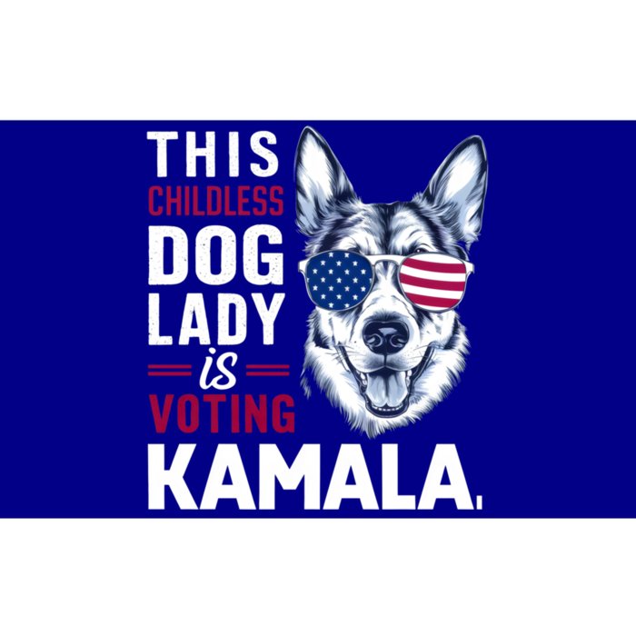 Less Dog Lady Vote 2024 Us Flag Democratic President Great Gift Bumper Sticker